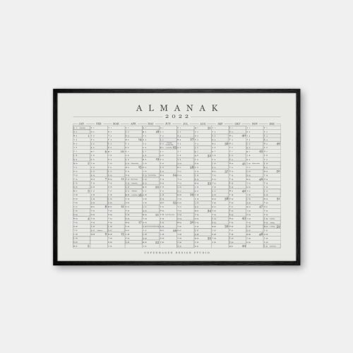Copenhagen-Design-Studio-2022-Kalender-graa-plakat-sort-ramme